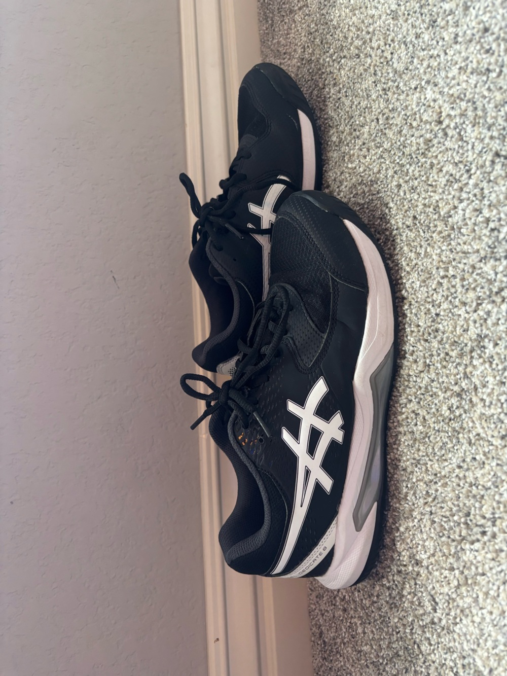 Asics Black and White Running Sneakers